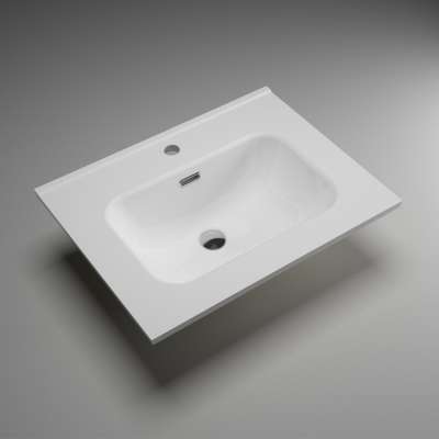 Hot Sale Bathroom Sanitary Ware White Rectangular Ceramic Wash Basin