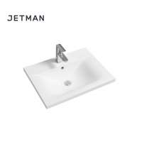 JM5089-61 610*460*180 Hair wash basins / rectangular double undermount bathroom sink